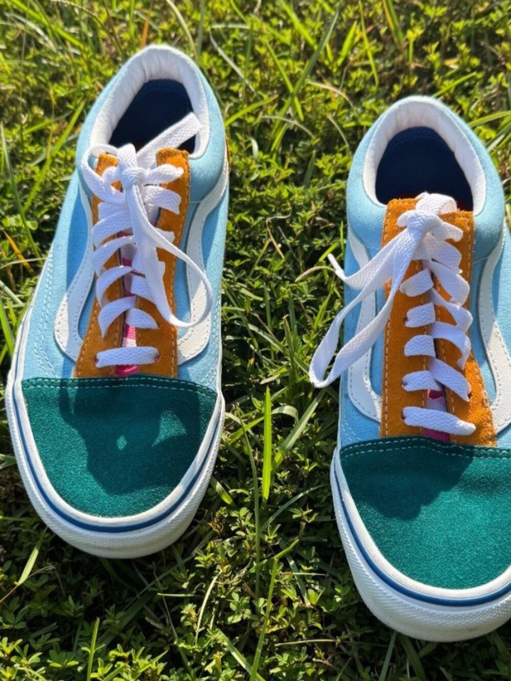 Vans Old Skool Womens Sneakers Multi Color Block 7